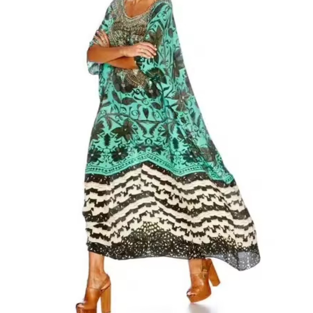 Camilla Sacromonte Kaftan with Swarovski crystals